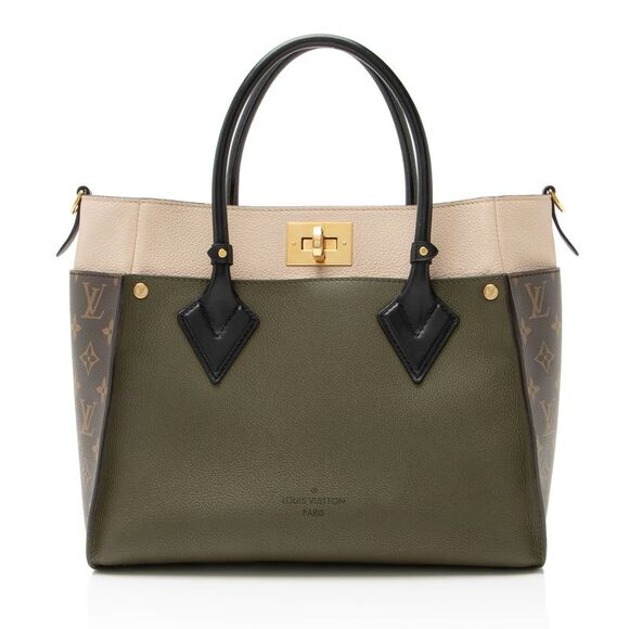 Louis Vuitton Handbags - Louis Vuitton Calfskin Monogram Canvas On My Side MM Tote